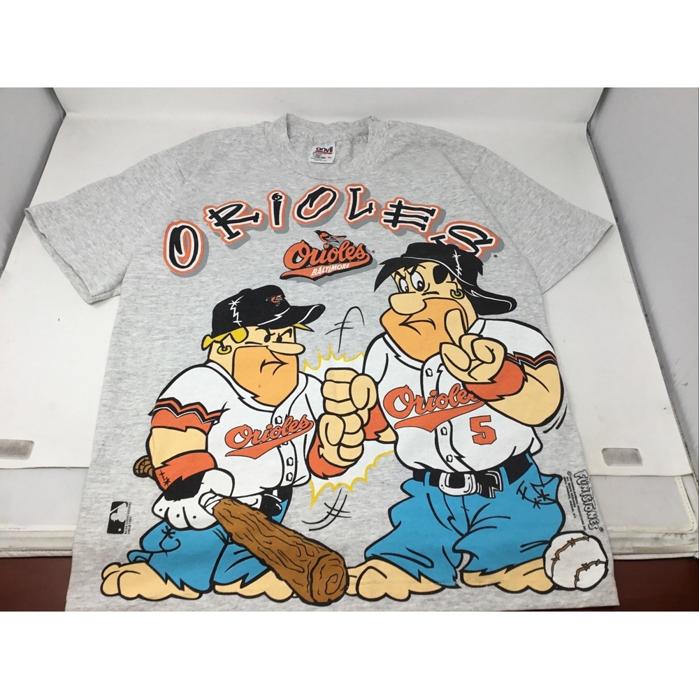 RARE Vintage 1994 Baltimore Orioles Flintstones Med T-shirt See Pics For Flaws